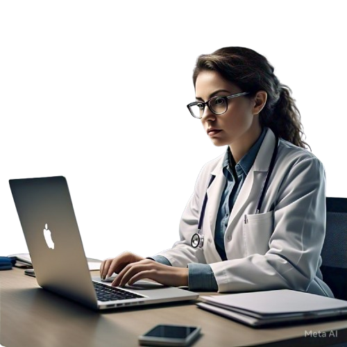 Doctor with laptop